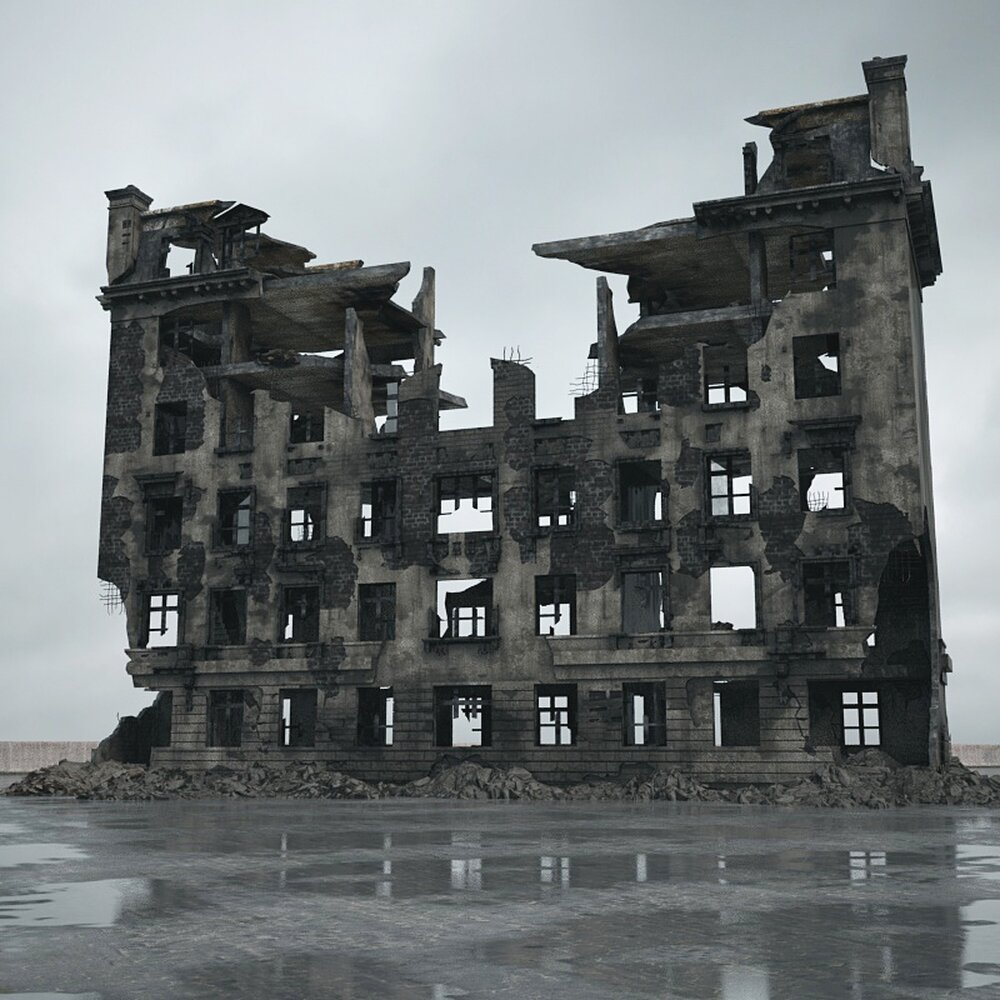 Abandoned Urban Building 11 3D модель