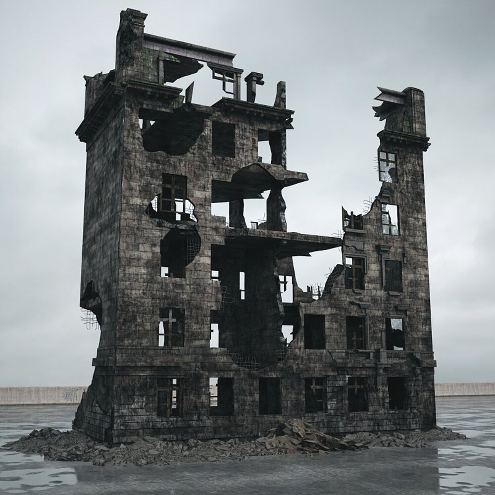 Abandoned Urban Building 12 3D модель