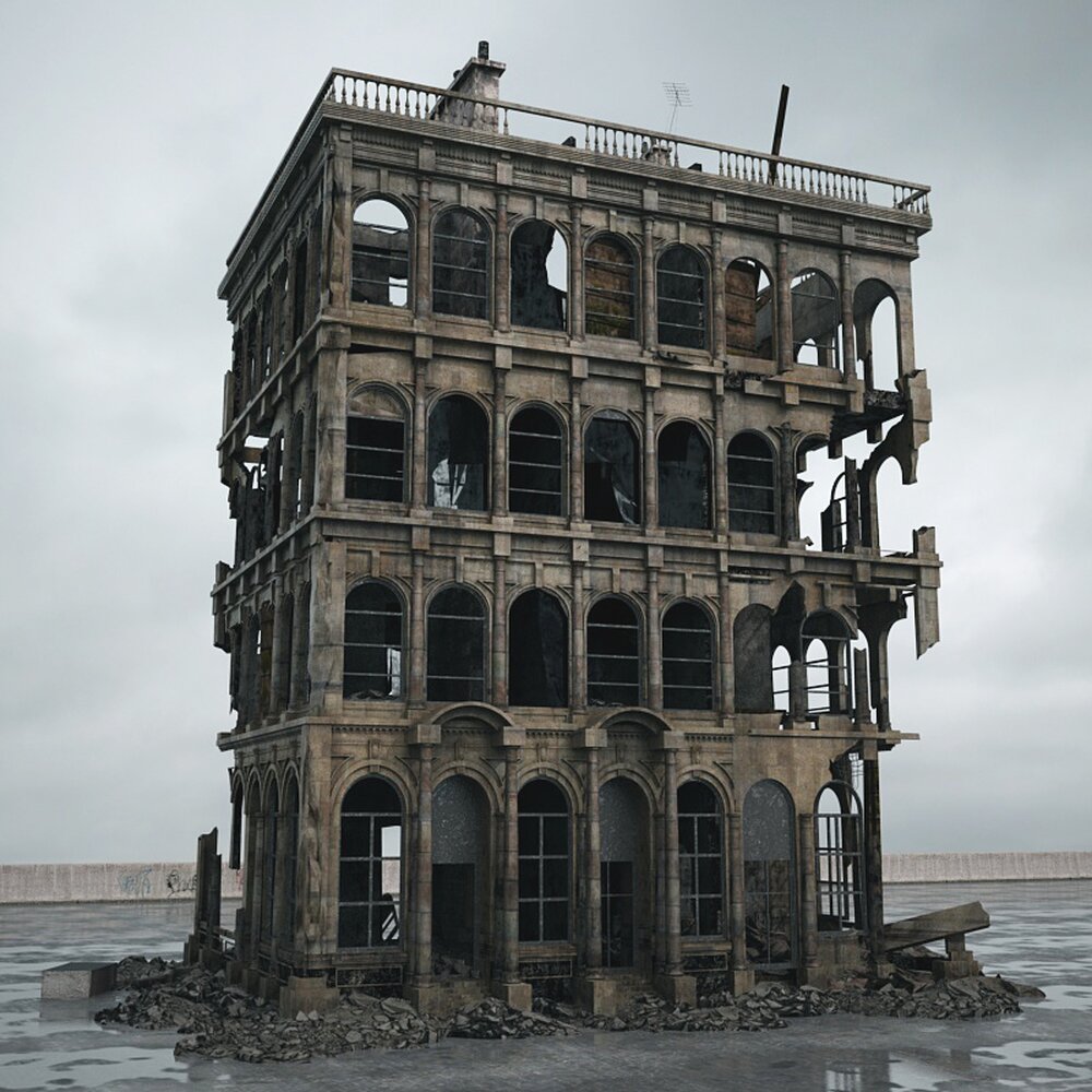 Abandoned Urban Building 13 3D 모델 
