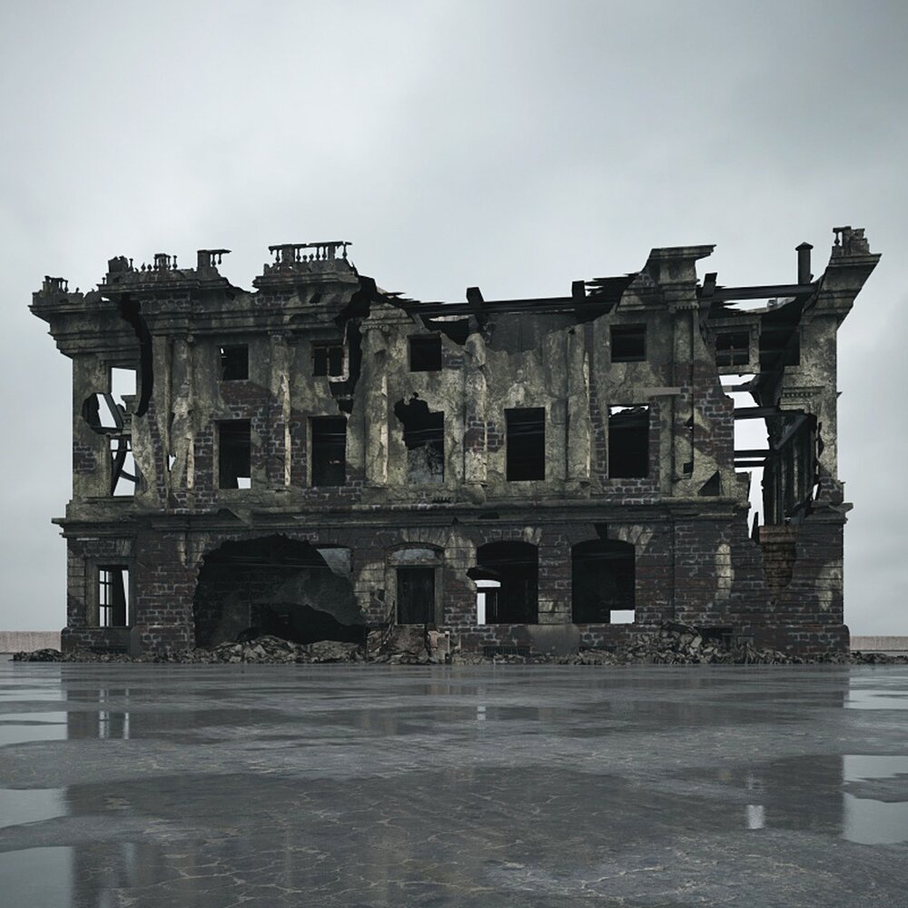 Abandoned Urban Building 17 3D model