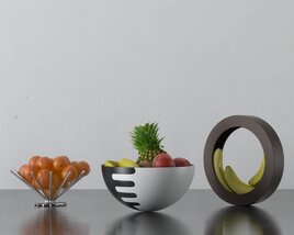 Modern Fruit Bowl Assortment Modelo 3D