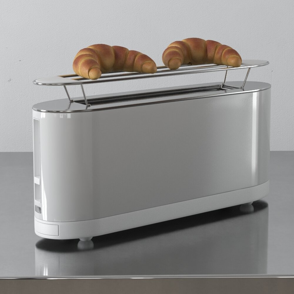 Stainless Steel Toaster 3D 모델 