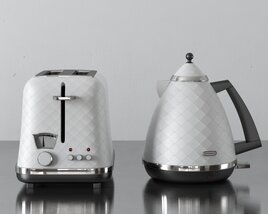 Modern Toaster and Kettle 3D model