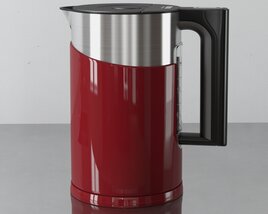 Red Electric Kettle Modello 3D