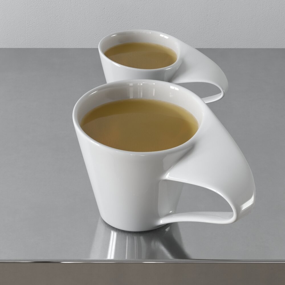Modern Duo Coffee Mugs 3Dモデル