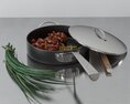 Modern Cookware Set with Fresh Ingredients 3Dモデル