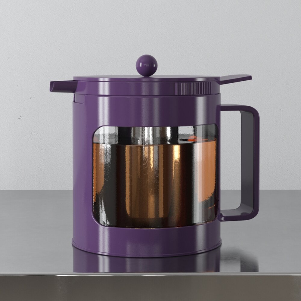 Purple French Press 3D 모델 