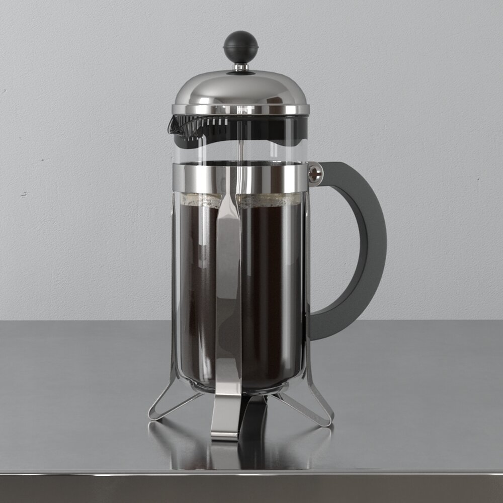 Glass French Press 3D-Modell