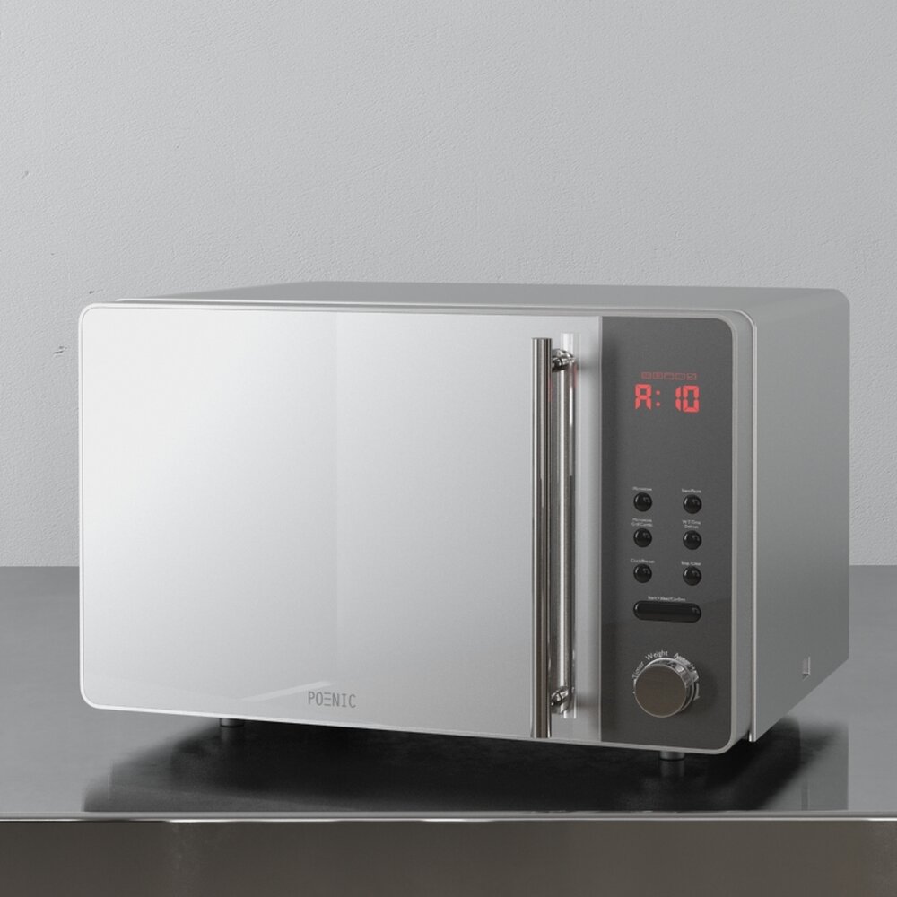 Modern Countertop Microwave Oven 3D-Modell