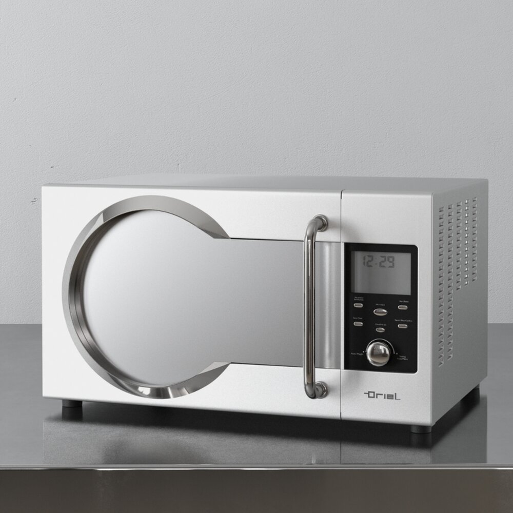 Compact Modern Microwave Oven 3D модель