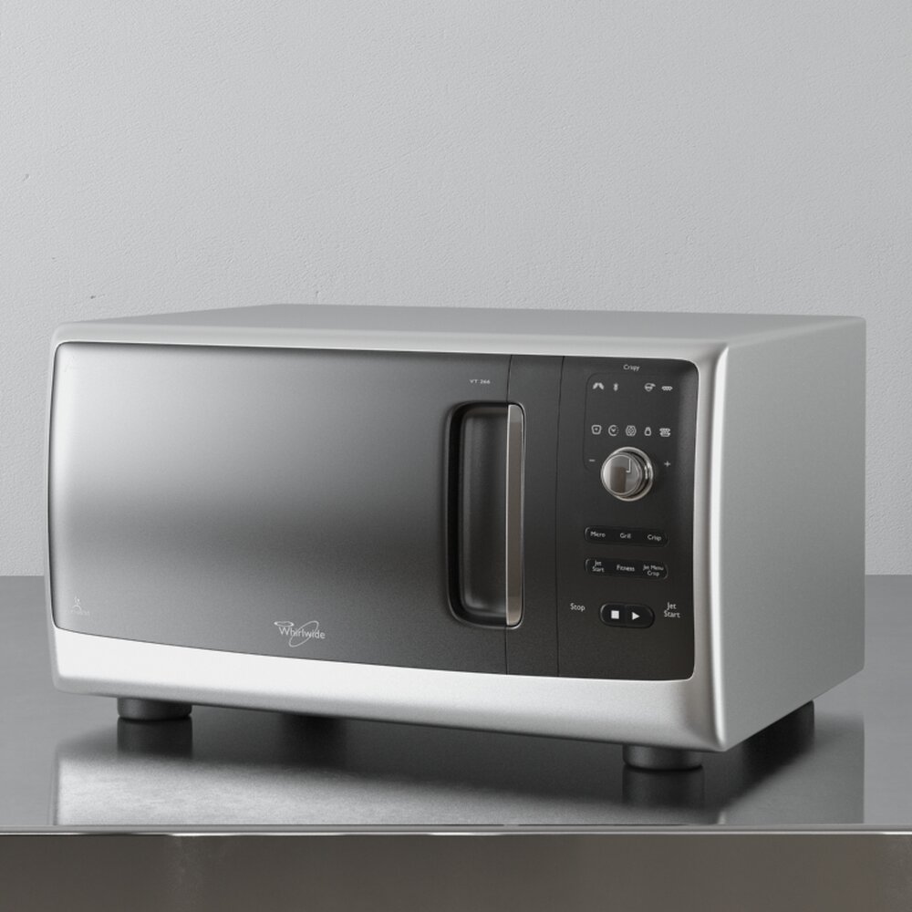 Stainless Steel Microwave Oven 3D-Modell