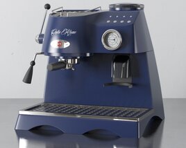 Blue Espresso Machine 3D-Modell