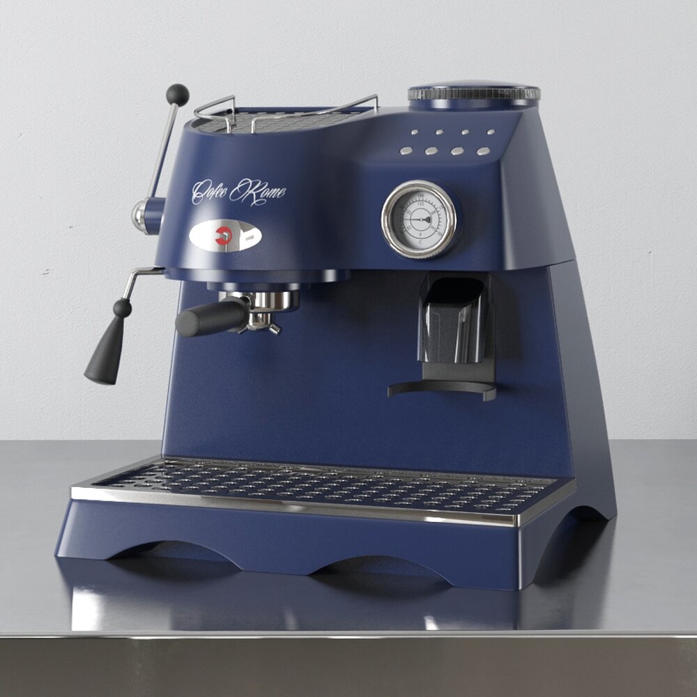 Blue Espresso Machine 3d model
