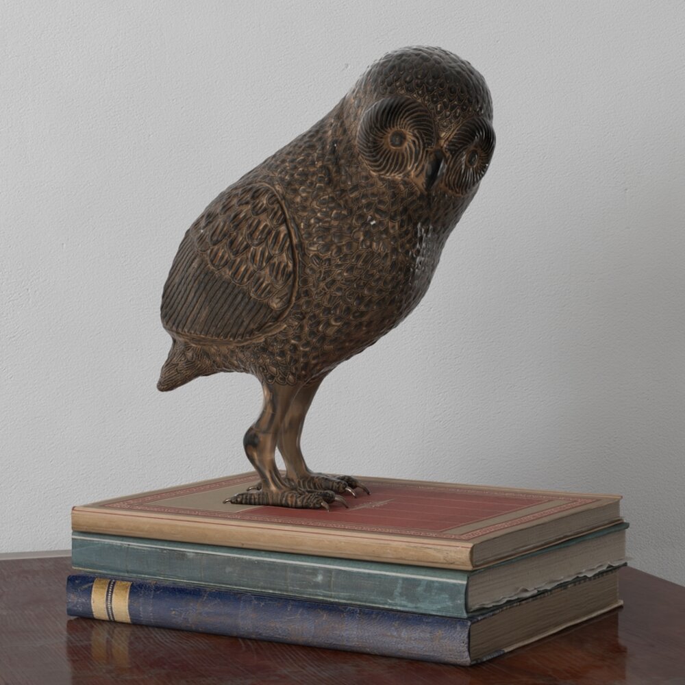 Bronze Owl Sculpture Modèle 3D