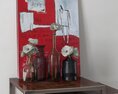 Wall Decor with Bottles and Flowers 3D модель