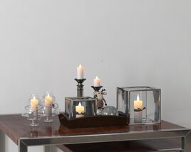 Elegant Candle Display Modello 3D