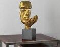 Golden Visage Sculpture Modèle 3d