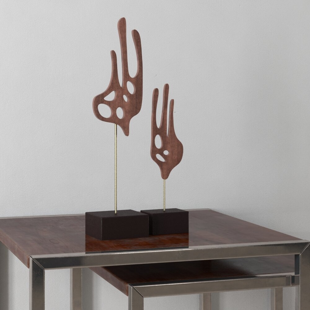 Abstract Wooden Sculptures 3D-Modell