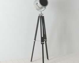 Vintage Tripod Spotlight 3D model
