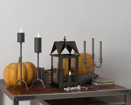 Autumnal Table Decor 3D model