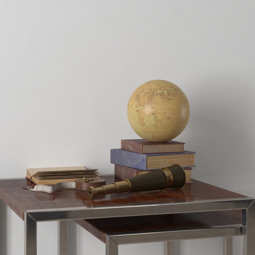 Vintage Explorer's Desk 3D модель