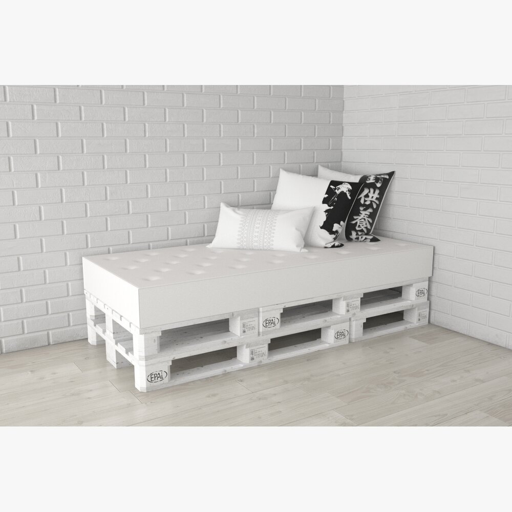 Pallet Daybed Modello 3D