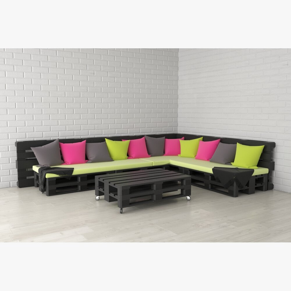 Modular Outdoor Sofa Set Modelo 3d