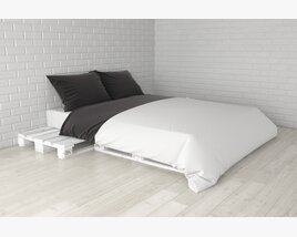 Minimalist Modern Bed Design 3D модель