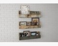 Rustic Wall-Mounted Shelf Decor 3Dモデル