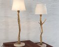 Rustic Table Lamp Set 3D-Modell