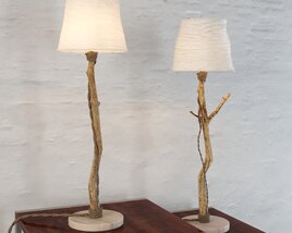 Rustic Table Lamp Set Modèle 3D
