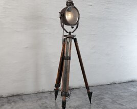 Vintage Tripod Floor Lamp 3D 모델 