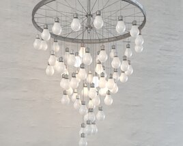 Bicycle Wheel Chandelier 3D-Modell