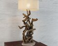 Rustic Driftwood Table Lamp Modelo 3d