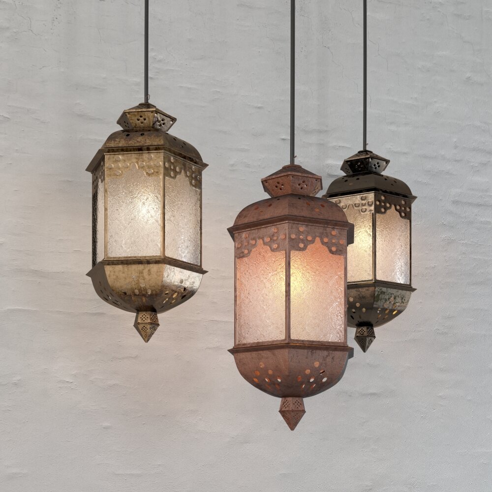 Vintage Hanging Lanterns Modèle 3D