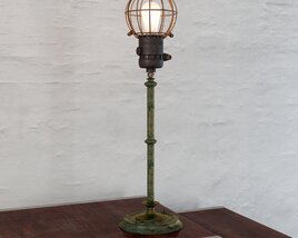 Vintage Industrial Floor Lamp 3D 모델 