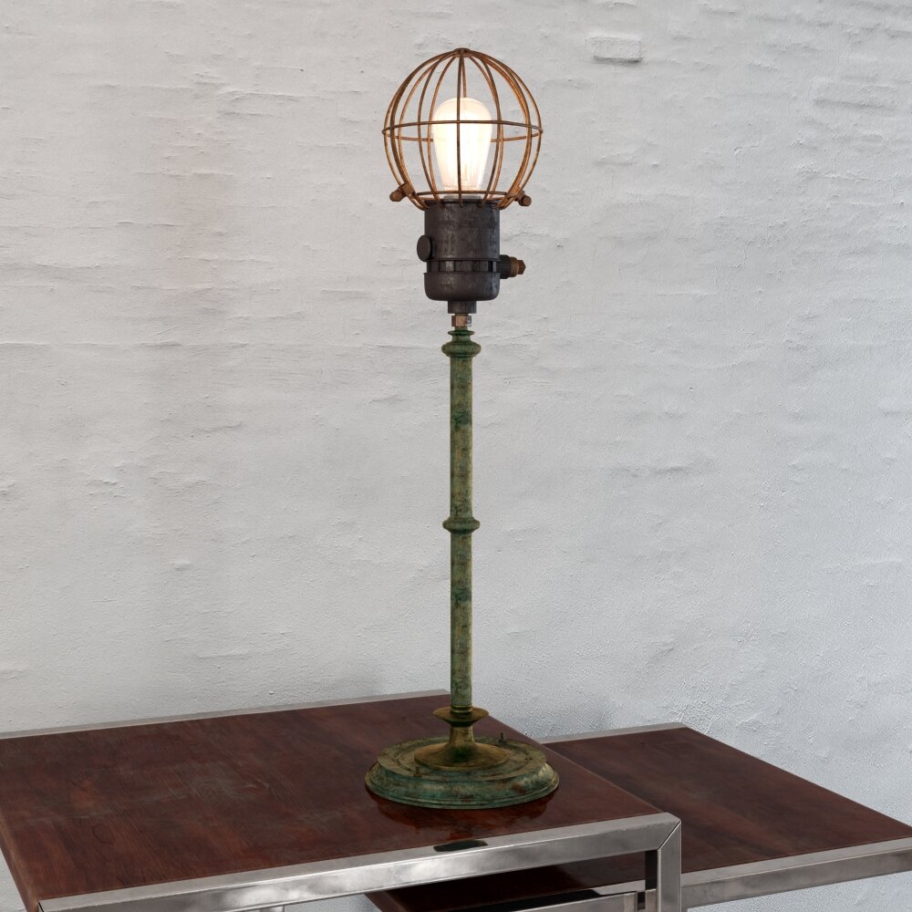 Vintage Industrial Floor Lamp 3D model