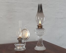 Vintage Oil Lamps Modello 3D