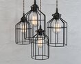 Industrial Cage Pendant Lights 3D-Modell