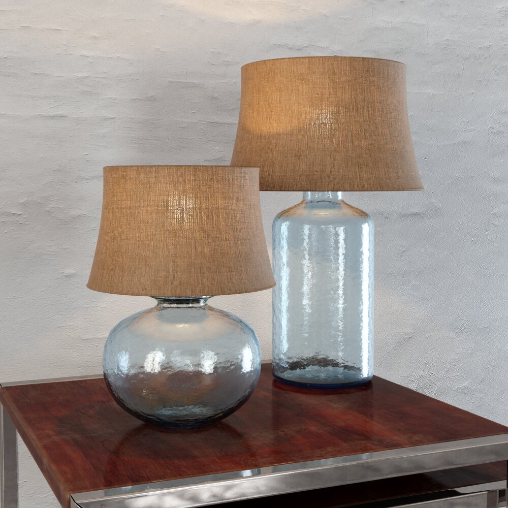 Glass Table Lamps 3D 모델 