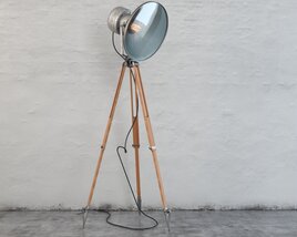 Vintage Tripod Floor Lamp 3D-Modell