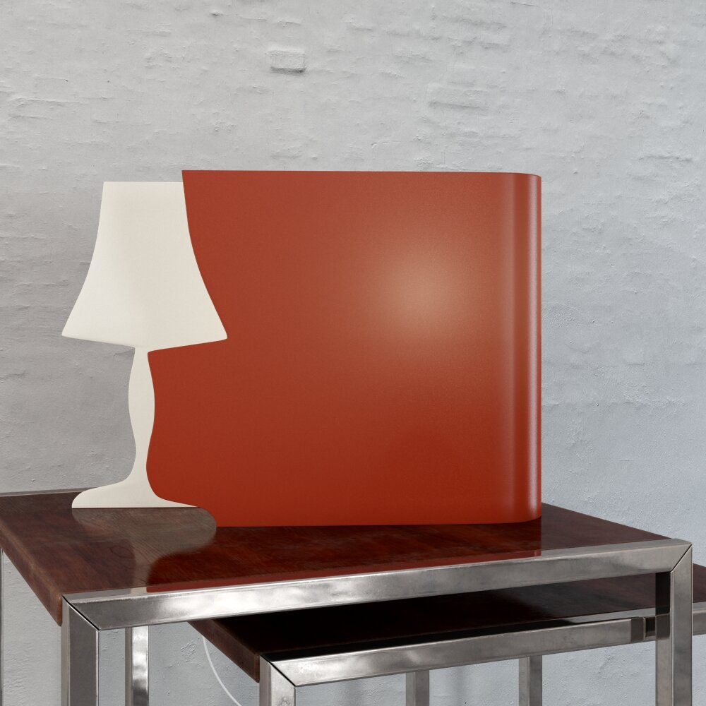 Abstract Red Canvas Art 3D model