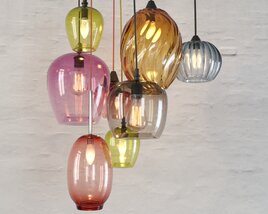Colorful Glass Pendant Lights 3D-Modell