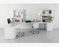 Modern Home Office Desk Setup 02 3D模型