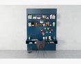 Modern Wall-Mounted Desk and Shelves 3Dモデル