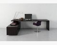 Modern Minimalist Office Desk 3D-Modell