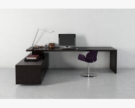 Modern Minimalist Office Desk Modèle 3D