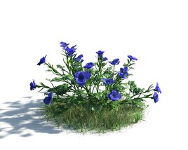 Bluebell Flower Cluster 3D model