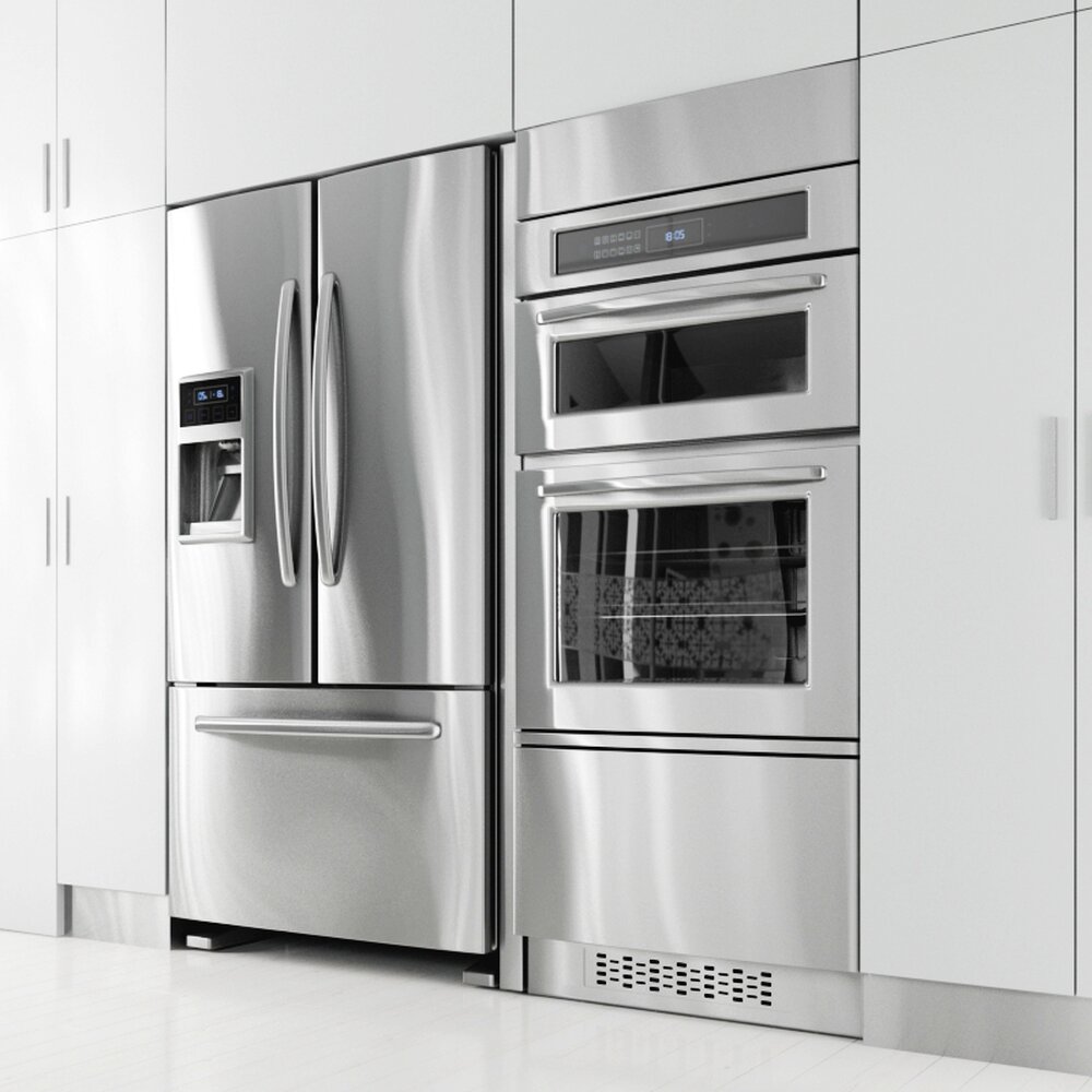 Stainless Steel Kitchen Appliances 3d model