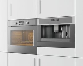 Modern Built-in Kitchen Appliances 3D-Modell